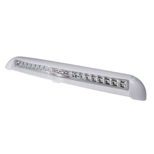 Lumitec Razor Flood Light Bar Flush Mount White LED White Housing 12/24v