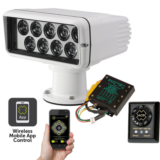 ACR RCL100 LED Searchlight With Point Pad 12/24V and WiFi Remote White Housing