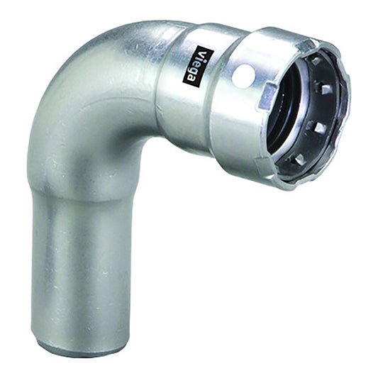 Viega MegaPress 1/2" 90? Stainless 304 Elbow - Street/Press Connection - Smart Connect Technology