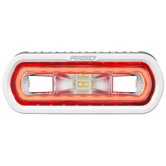 RIGID Industries SR-L Series Marine Spreader Light - White Surface Mount - White Light w/Red Halo