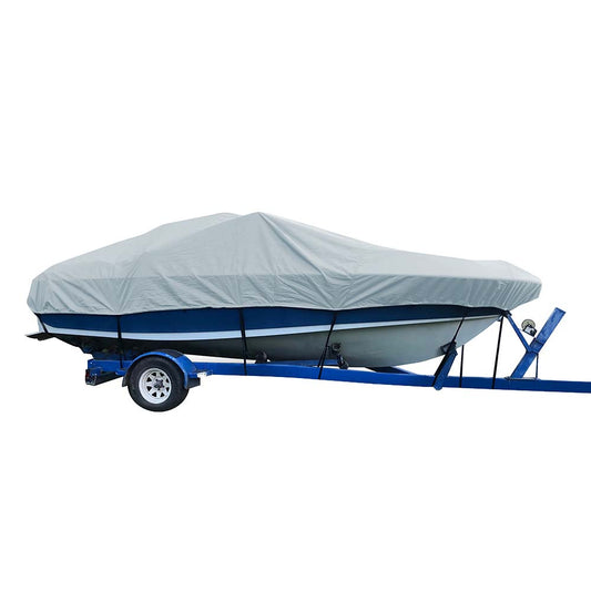 Carver Sun-DURA? Styled-to-Fit Boat Cover f/23.5' V-Hull Low Profile Cuddy Cabin Boats w/Windshield & Rails - Grey