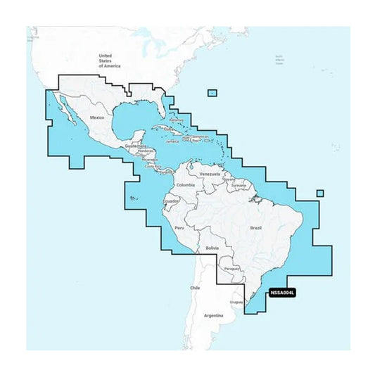 Garmin Navionics+* NSSA004L - Mexico, the Caribbean to Brazil - Inland & Coastal Marine Chart