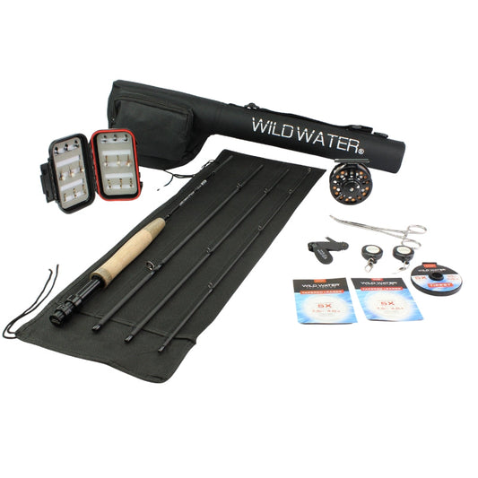 CNC Fly Reel Fly Fishing Kit, 3/4wt Rod | 7ft | 4-piece | Wild Water Fly Fishing
