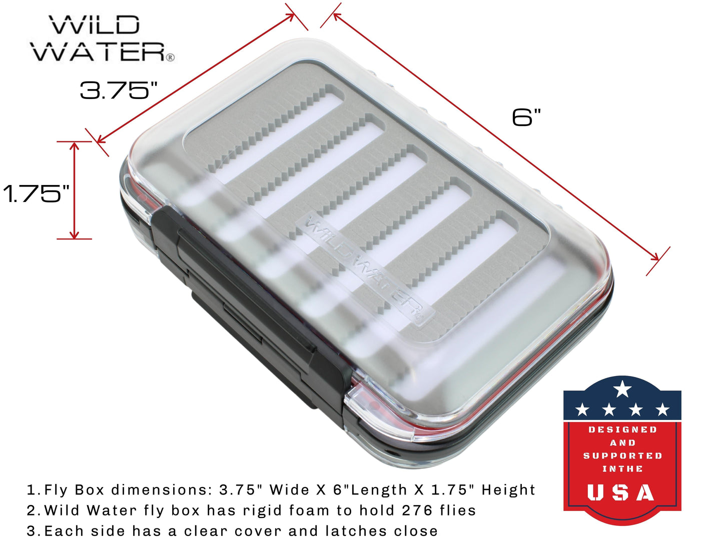 Mega Fly Assortment, 120 All-Time Most Popular Flies | 2 Sided Fly Box | Wild Water Fly Fishing