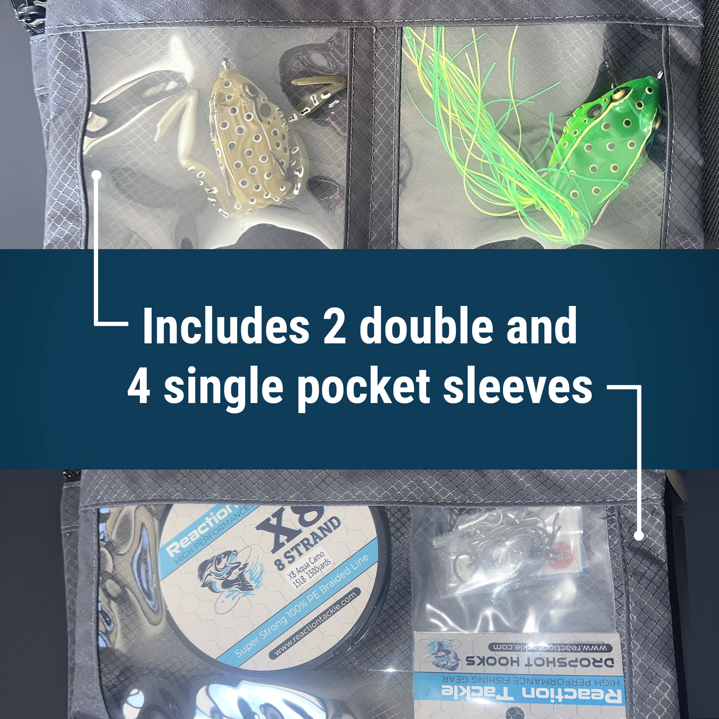 Reaction Tackle Splash Proof Bait Binder and Tackle Storage - New