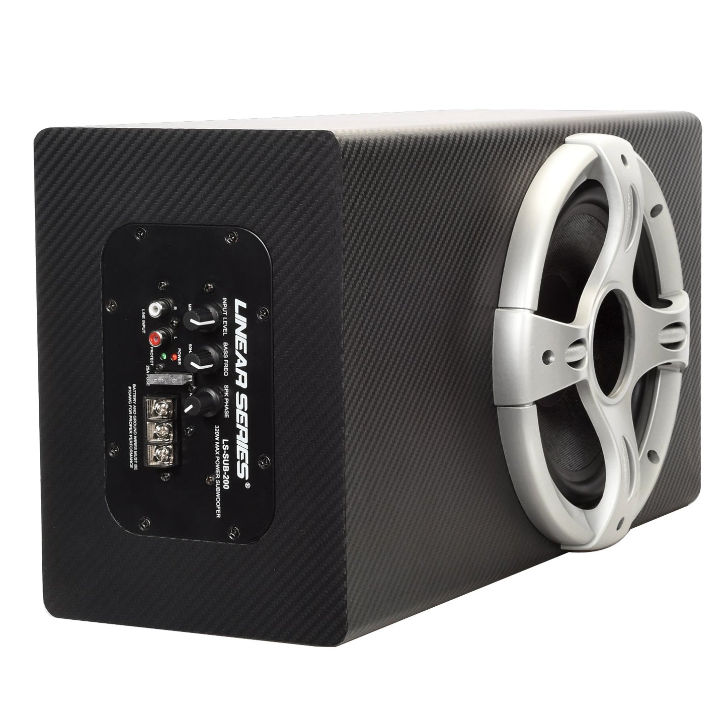 Linear Series LS-SUB-200 | 320-Watt Amplifier Powered 8" Ported Subwoofer