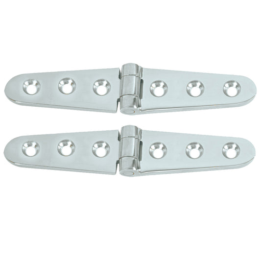 Whitecap Strap Hinge - CP/Brass - 6" x 1-1/8" - Pair [S-605C]