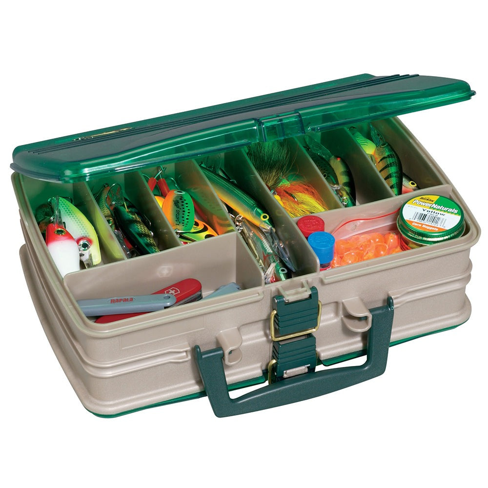 Plano Double-Sided 20-Compartment Satchel - Sandstone/Green [112000]