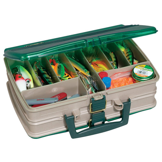 Plano Double-Sided 20-Compartment Satchel - Sandstone/Green [112000]