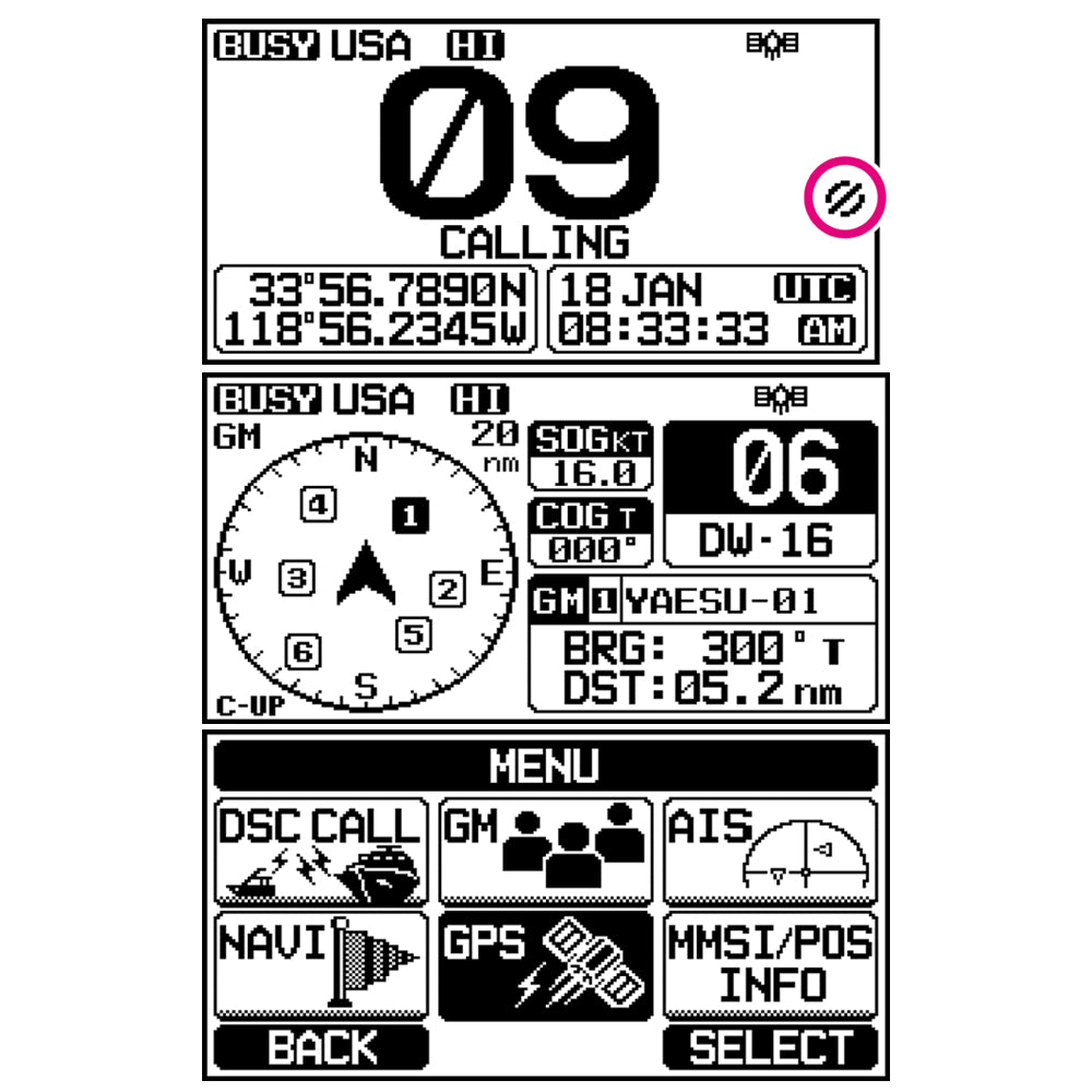 Standard Matrix AIS/GPS Black 25W Fixed Mount VHF NMEA2000