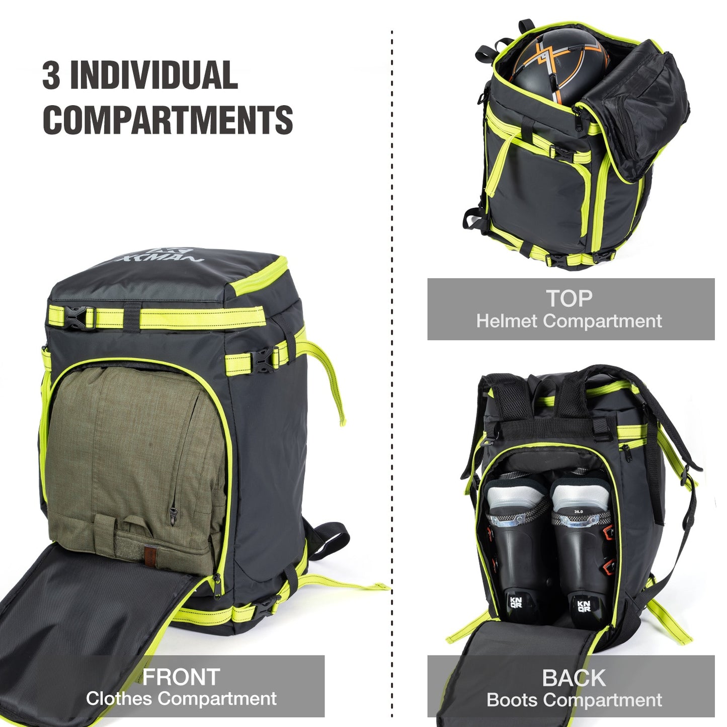 XCMAN 50L Ski/Snowboard Backpack Bag