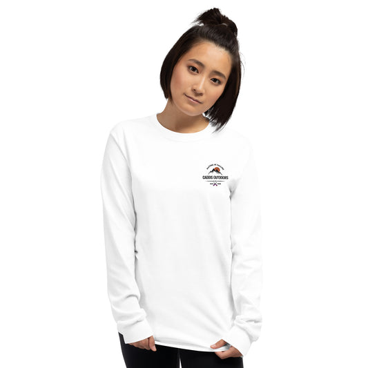 Caddis Long Sleeved T-Shirt - Adventure Awaits - Black Lettering