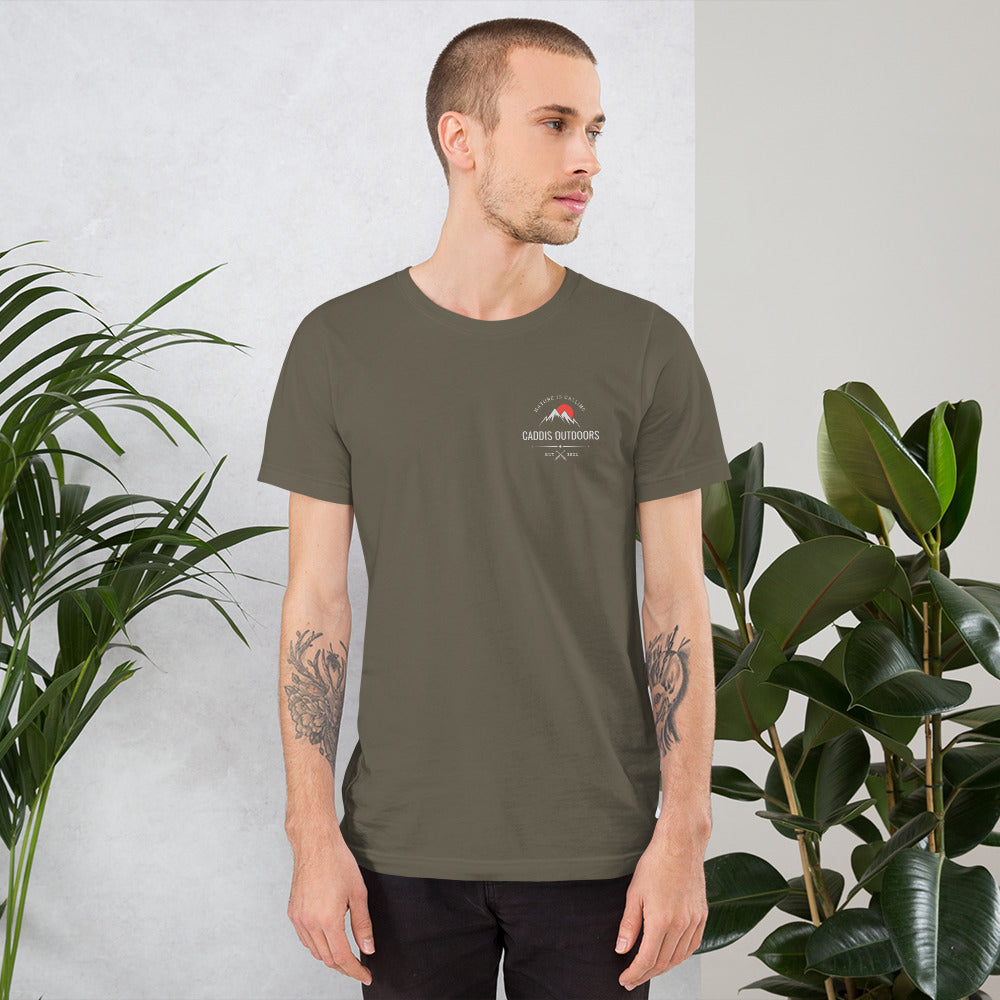 Caddis T-Shirt - Choose Your Own Adventure - White Lettering