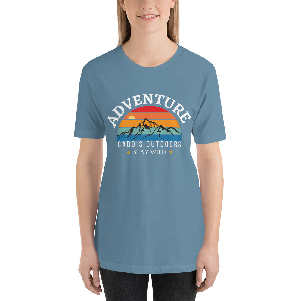 Caddis T-shirt - Stay Wild - White Lettering